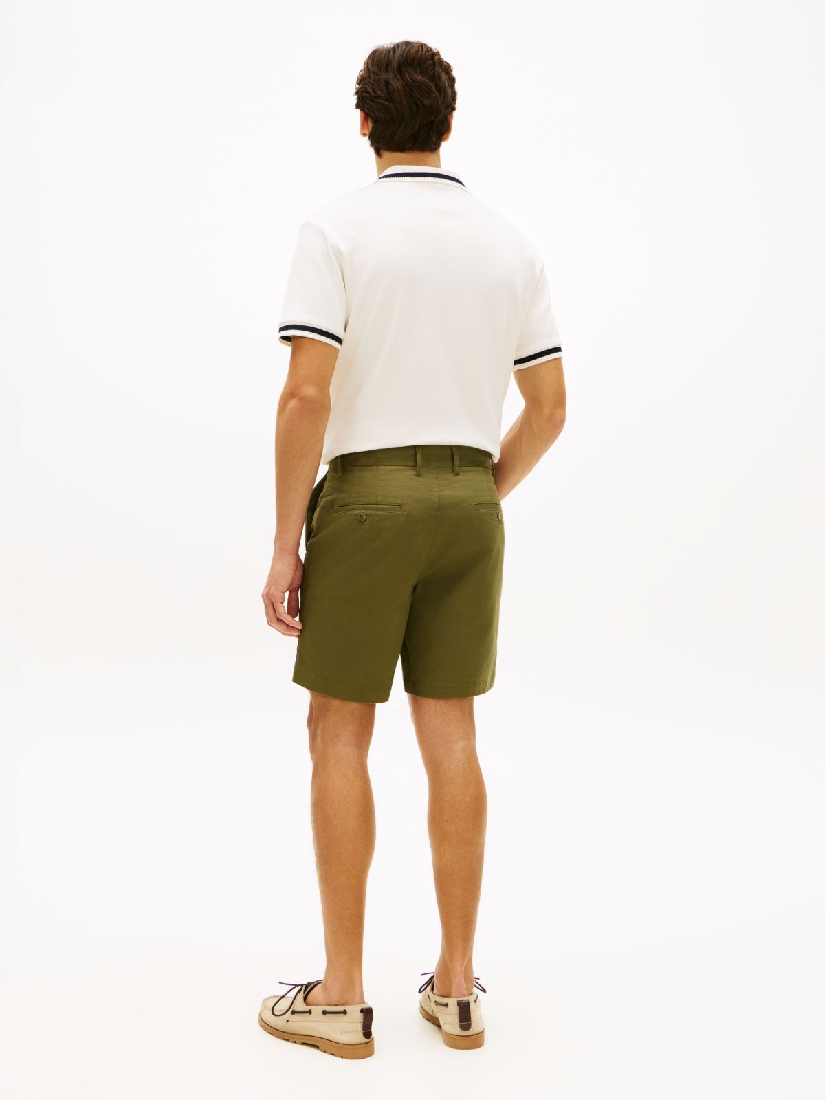 Dover Regular Straight Twill Chino Shorts — Green
