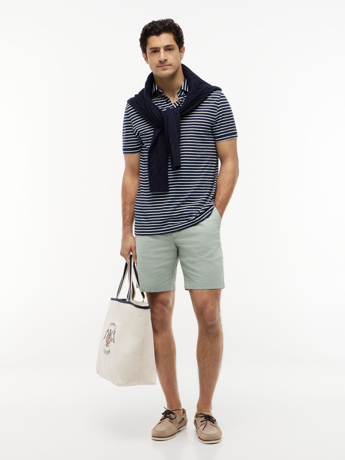 Dover Regular Straight Twill Chino Shorts — Grey