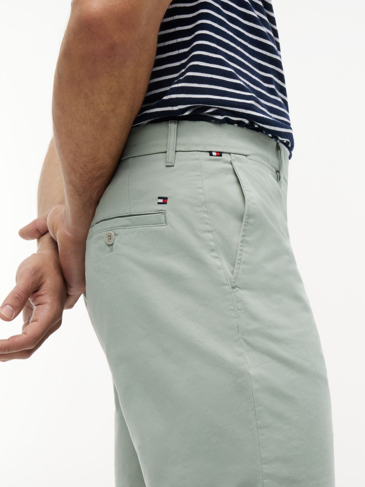 Dover Regular Straight Twill Chino Shorts — Grey