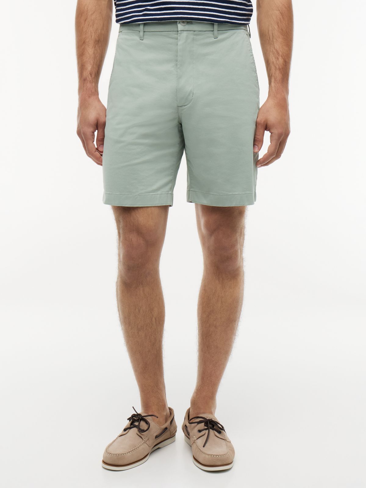 Dover Regular Straight Twill Chino Shorts — Grey