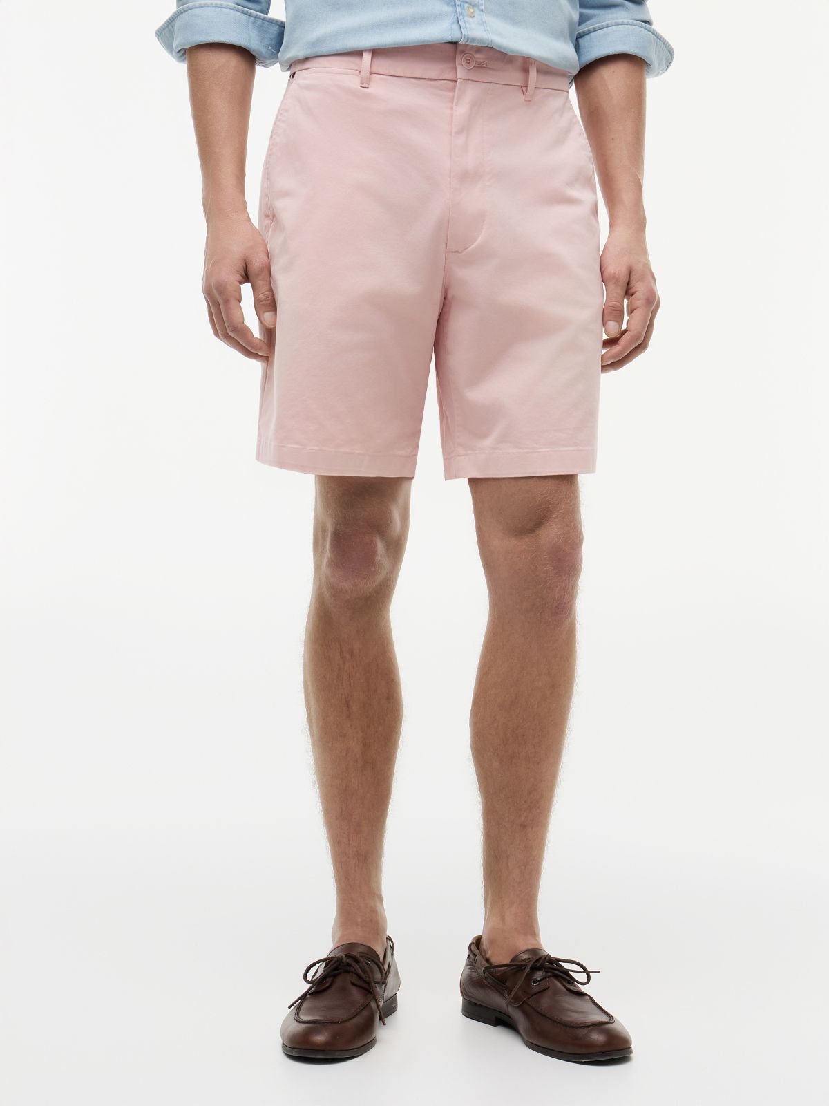 Dover Regular Straight Twill Chino Shorts — Pink