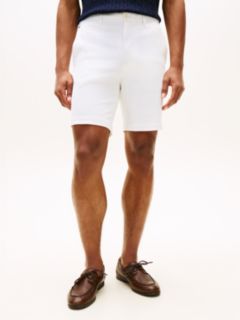 Dover Regular Straight Twill Chino Shorts — White 2