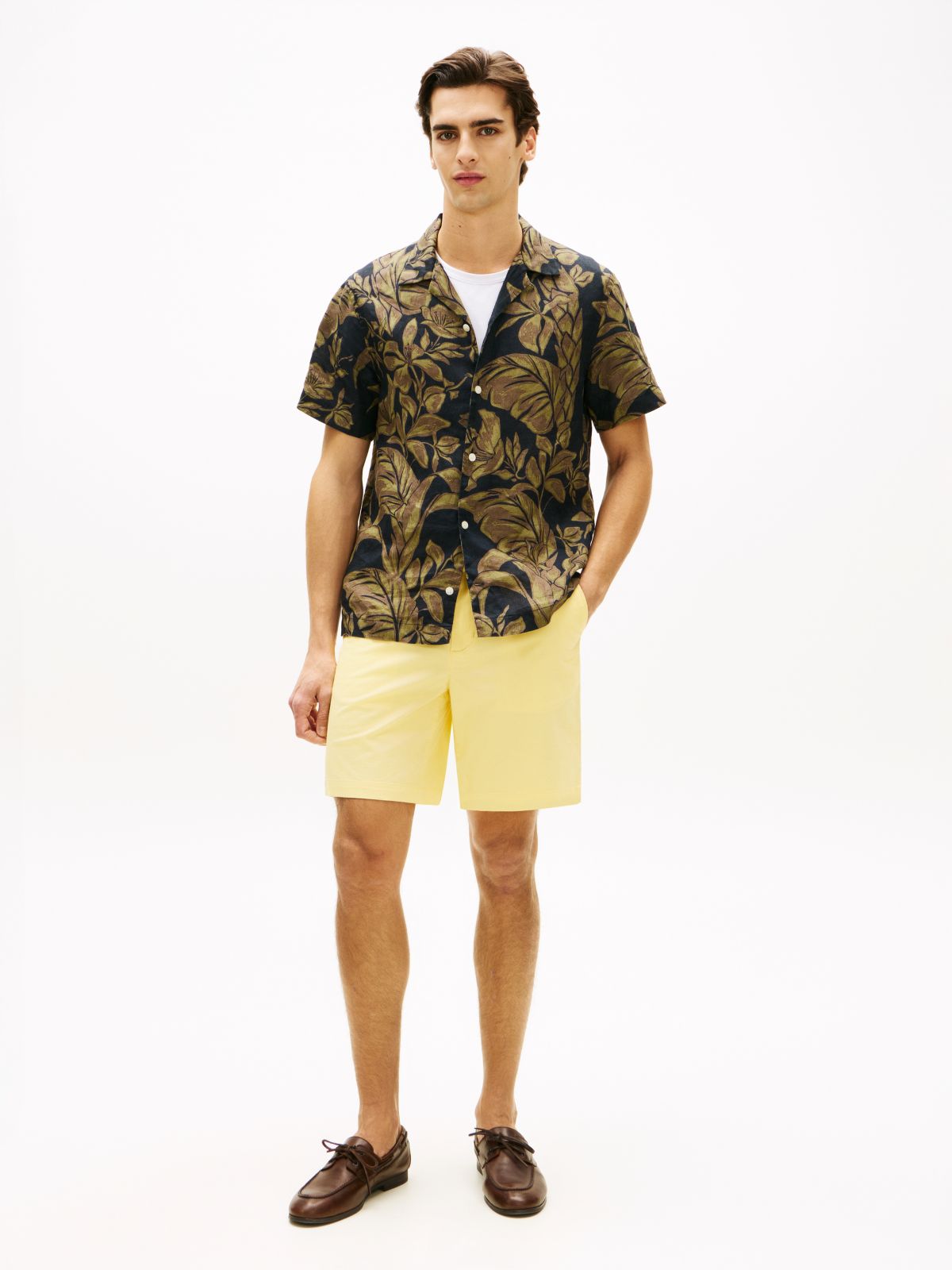 Dover Regular Straight Twill Chino Shorts — Yellow