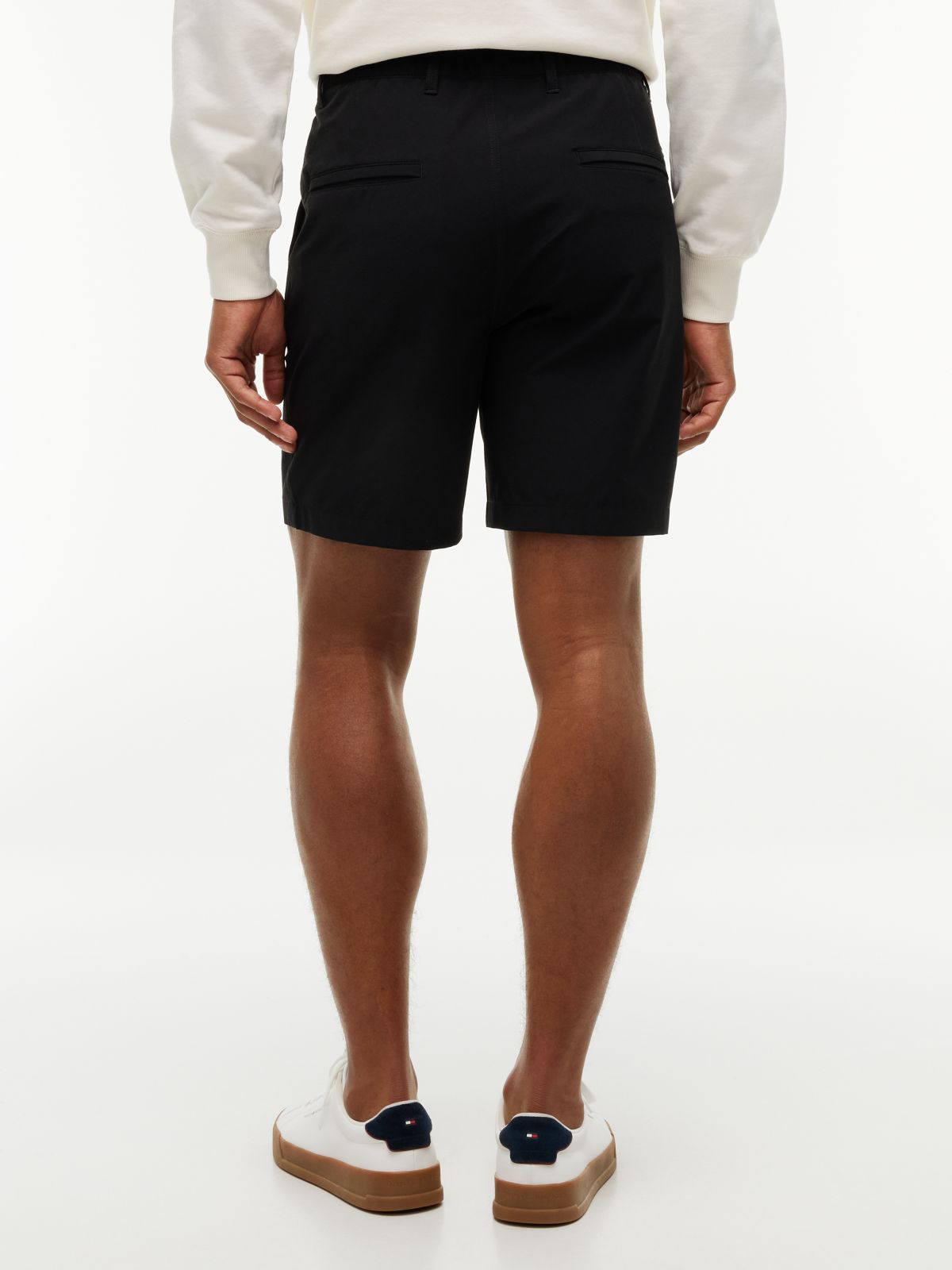 Dover Regular Straight Flag Embroidery Chino Shorts — Black