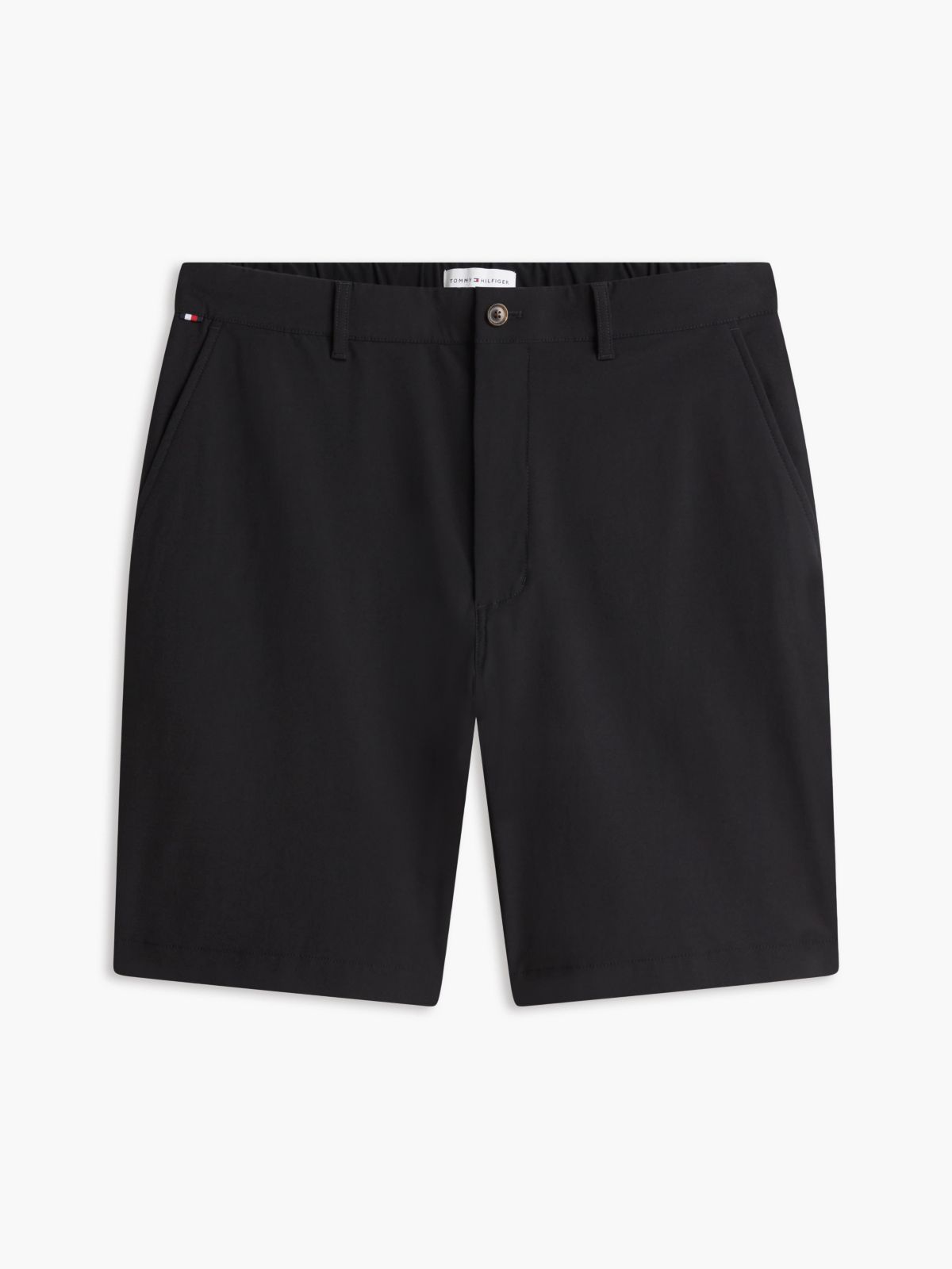 Dover Regular Straight Flag Embroidery Chino Shorts — Black