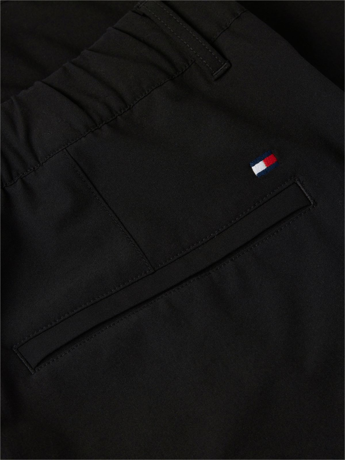 Dover Regular Straight Flag Embroidery Chino Shorts — Black