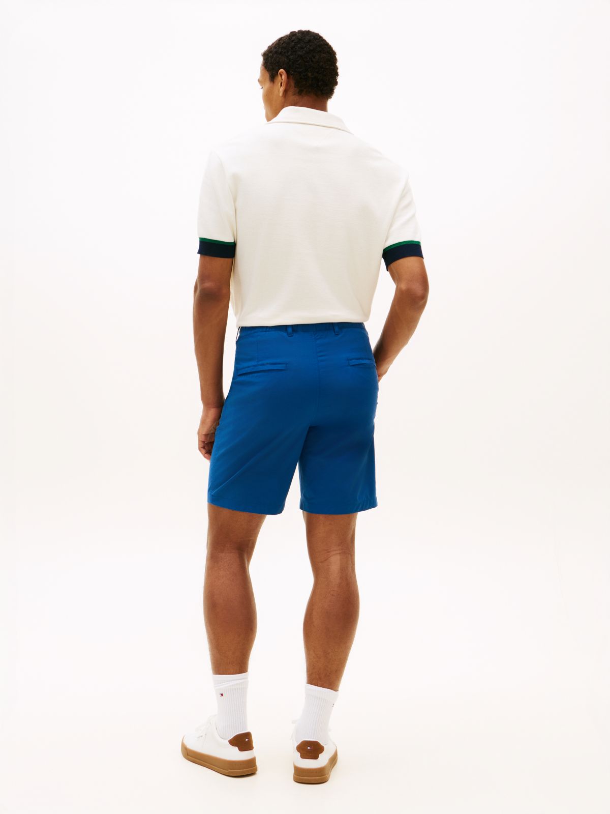 Dover Regular Straight Flag Embroidery Chino Shorts — Blue