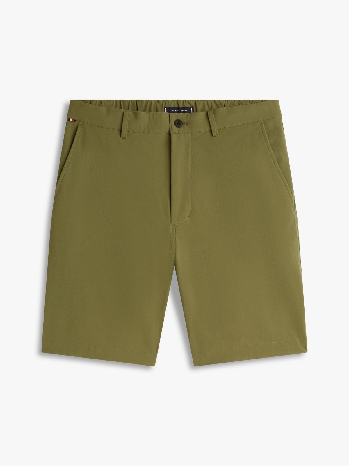 Dover Regular Straight Flag Embroidery Chino Shorts — Green