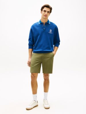 green dover flag embroidery 8 inseam chino shorts for men tommy hilfiger