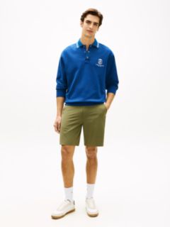 Dover Regular Straight Flag Embroidery Chino Shorts — Green 1