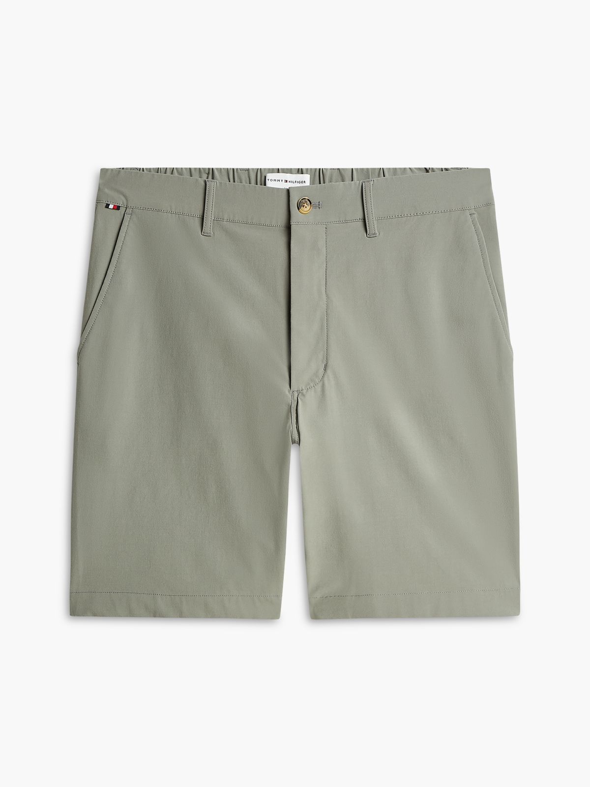 Dover Regular Straight Flag Embroidery Chino Shorts — Grey