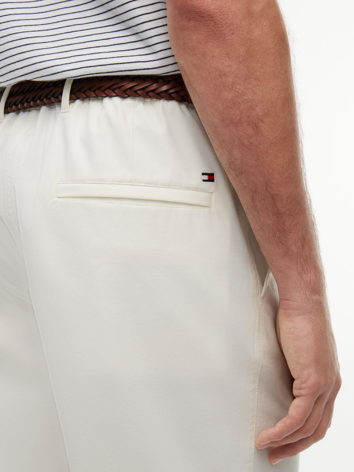 Dover Regular Straight Flag Embroidery Chino Shorts — Yellow