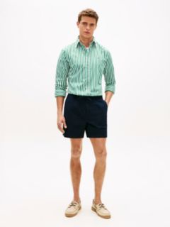 Dover Regular Straight Paper Touch Poplin Shorts — Blue 1