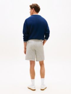 Dover Regular Straight Stripe Seersucker Chino Shorts — Blue 4