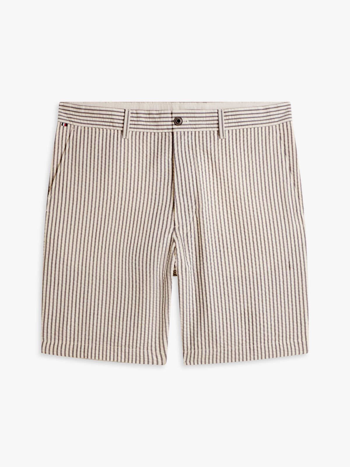 Dover Regular Straight Stripe Seersucker Chino Shorts — Blue