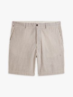 Dover Regular Straight Stripe Seersucker Chino Shorts — Blue 5