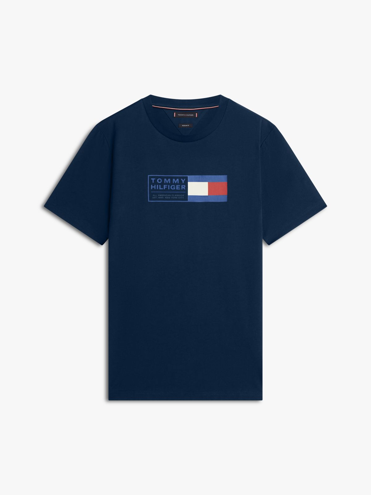 Logo Jersey Crew Neck T-Shirt — Blue