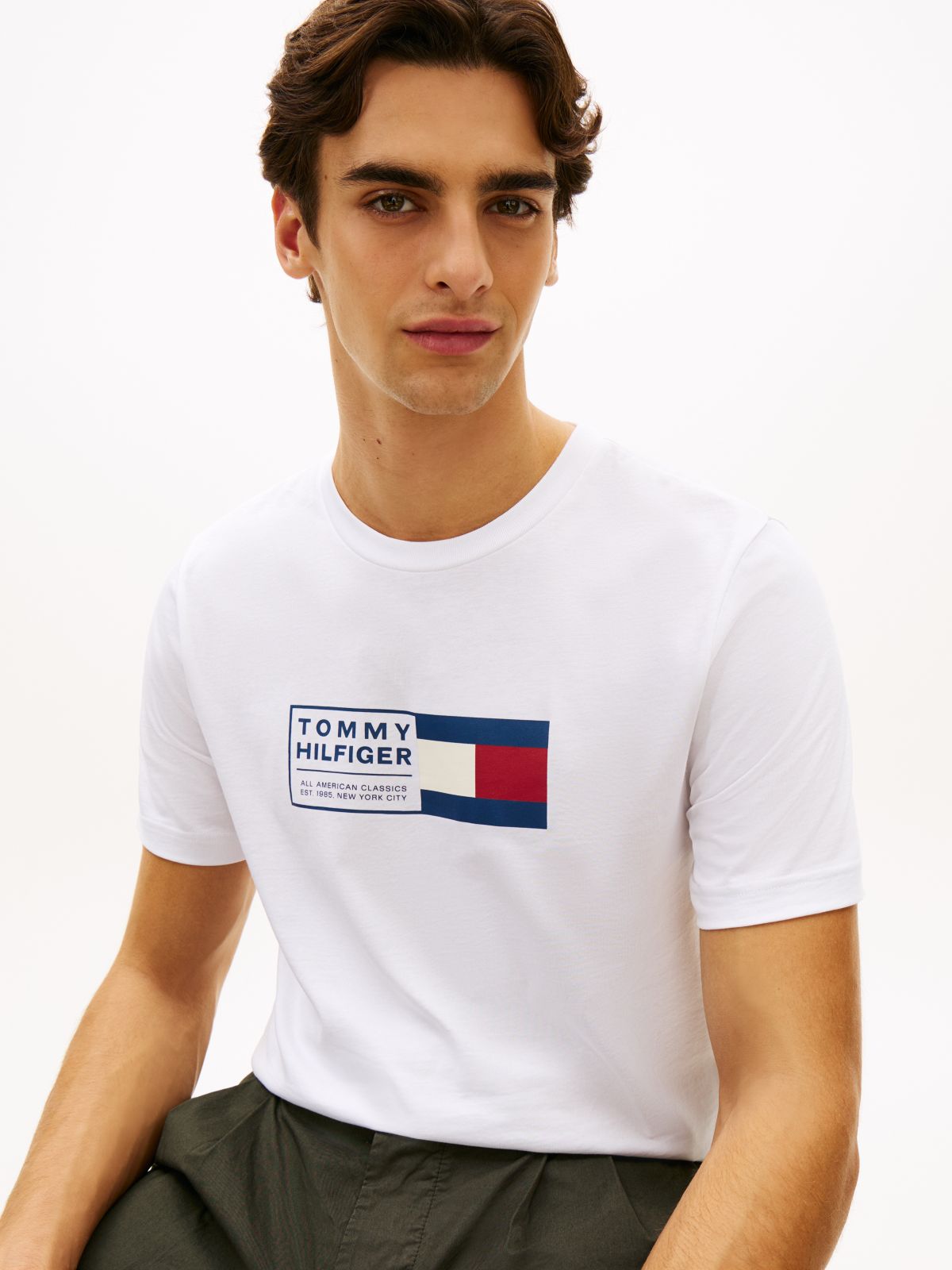 Logo Jersey Crew Neck T-Shirt — White