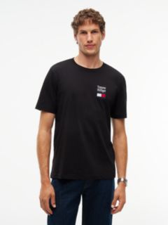 Logo Embroidery Jersey Crew Neck T-Shirt — Black 1