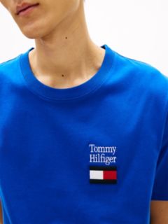 Logo Embroidery Jersey Crew Neck T-Shirt — Blue 2
