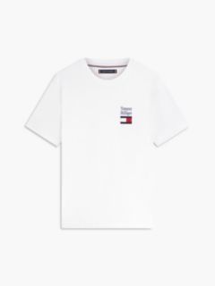 Logo Embroidery Jersey Crew Neck T-Shirt — White 5