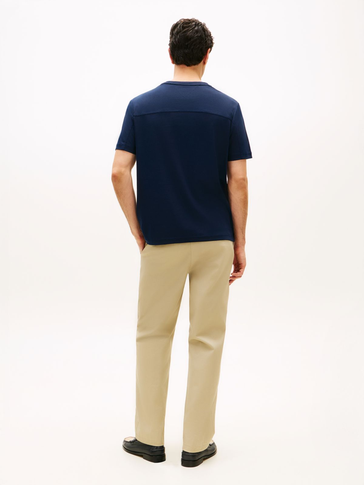 Tonal Logo Interlock Knit T-Shirt — Blue