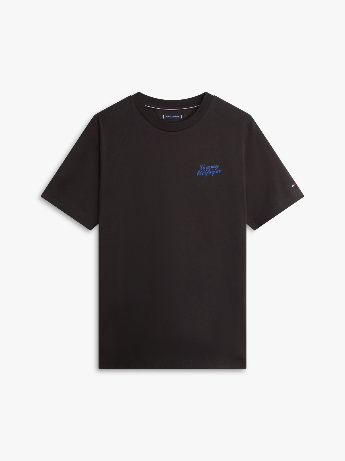 Back Photo Print Jersey T-Shirt — Black