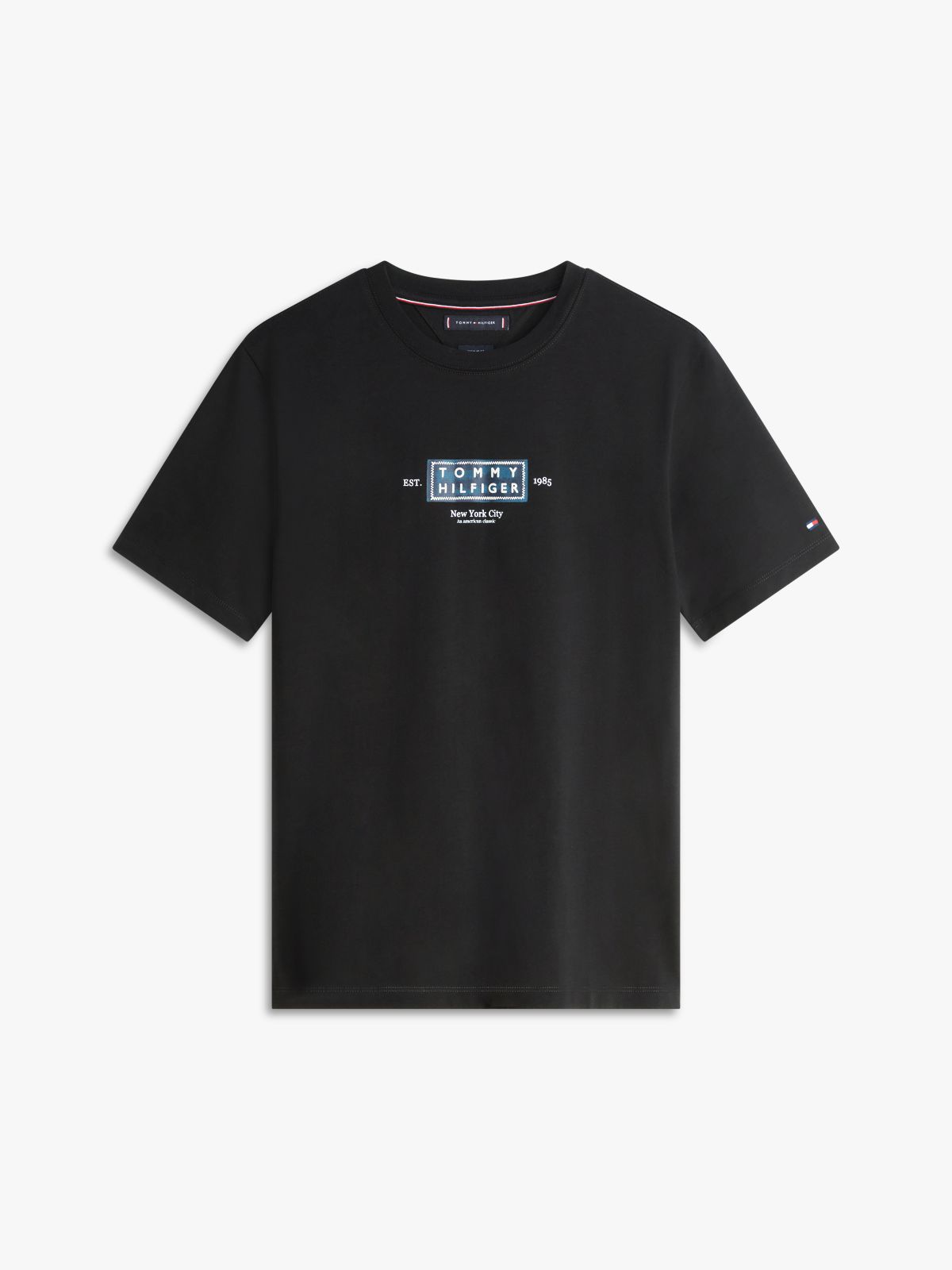 Heritage Logo Jersey Crew Neck T-Shirt — Black