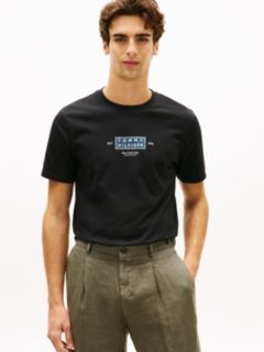 Heritage Logo Jersey Crew Neck T-Shirt — Black 1