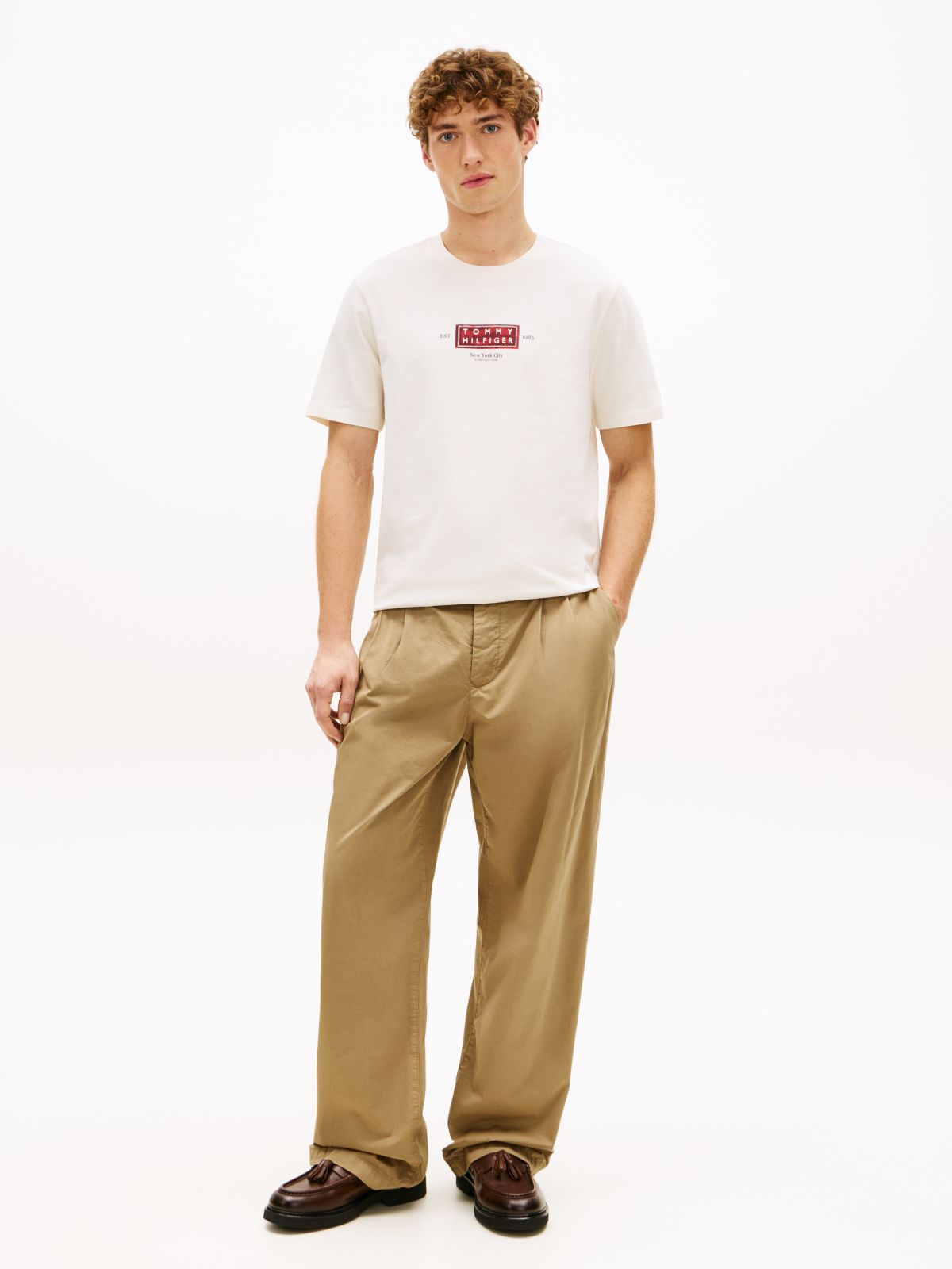 Heritage Logo Jersey Crew Neck T-Shirt — Yellow