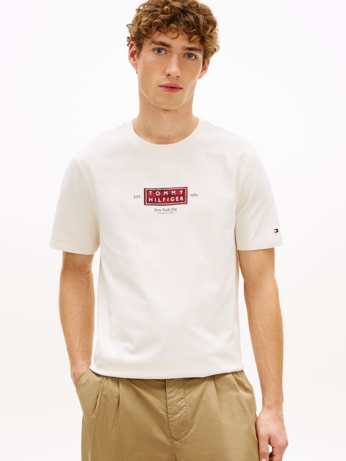 Heritage Logo Jersey Crew Neck T-Shirt — Yellow
