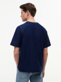 Flag Raglan Sleeve Relaxed Jersey T-Shirt — Blue 4