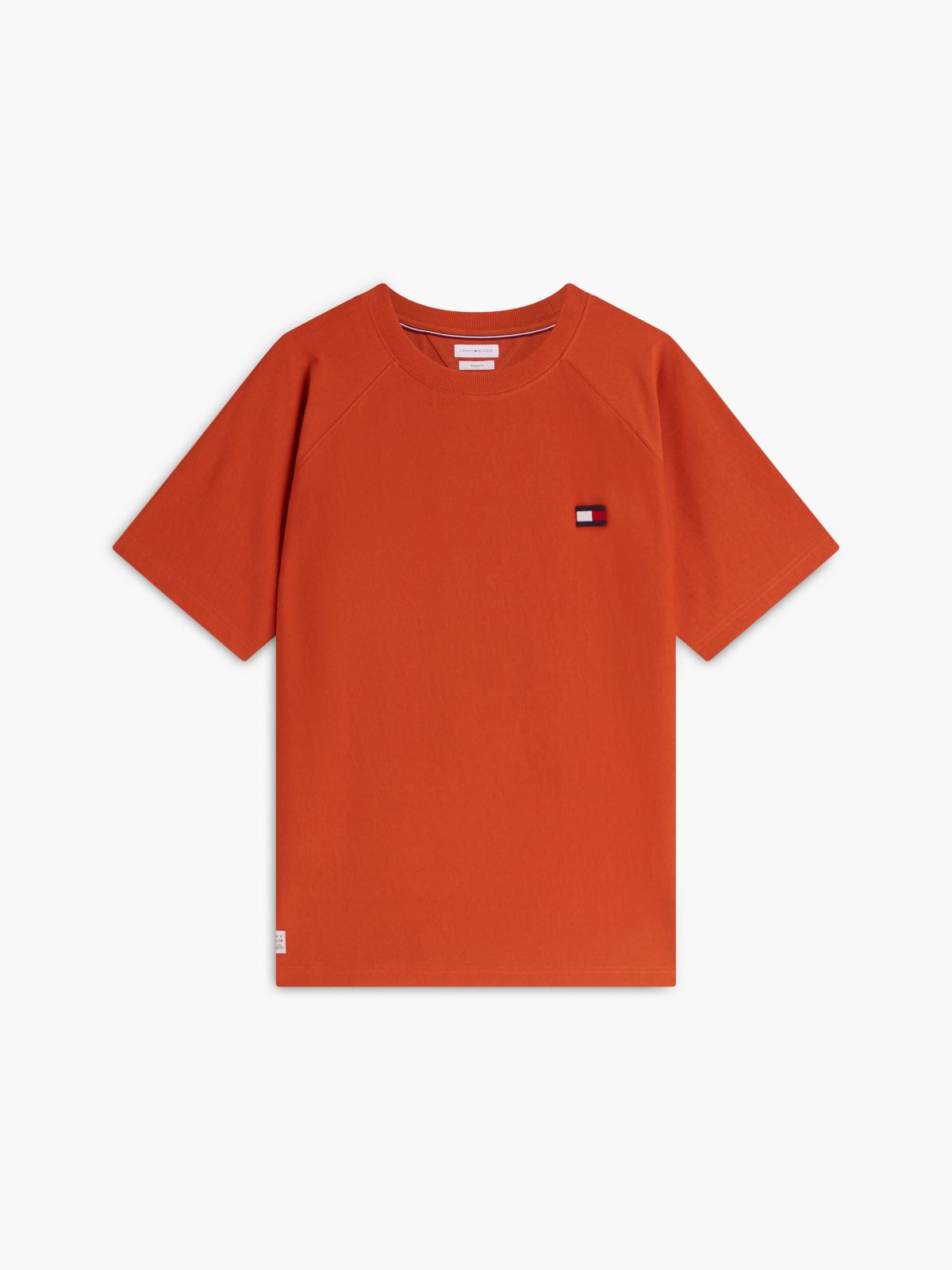 Flag Raglan Sleeve Relaxed Jersey T-Shirt — Orange