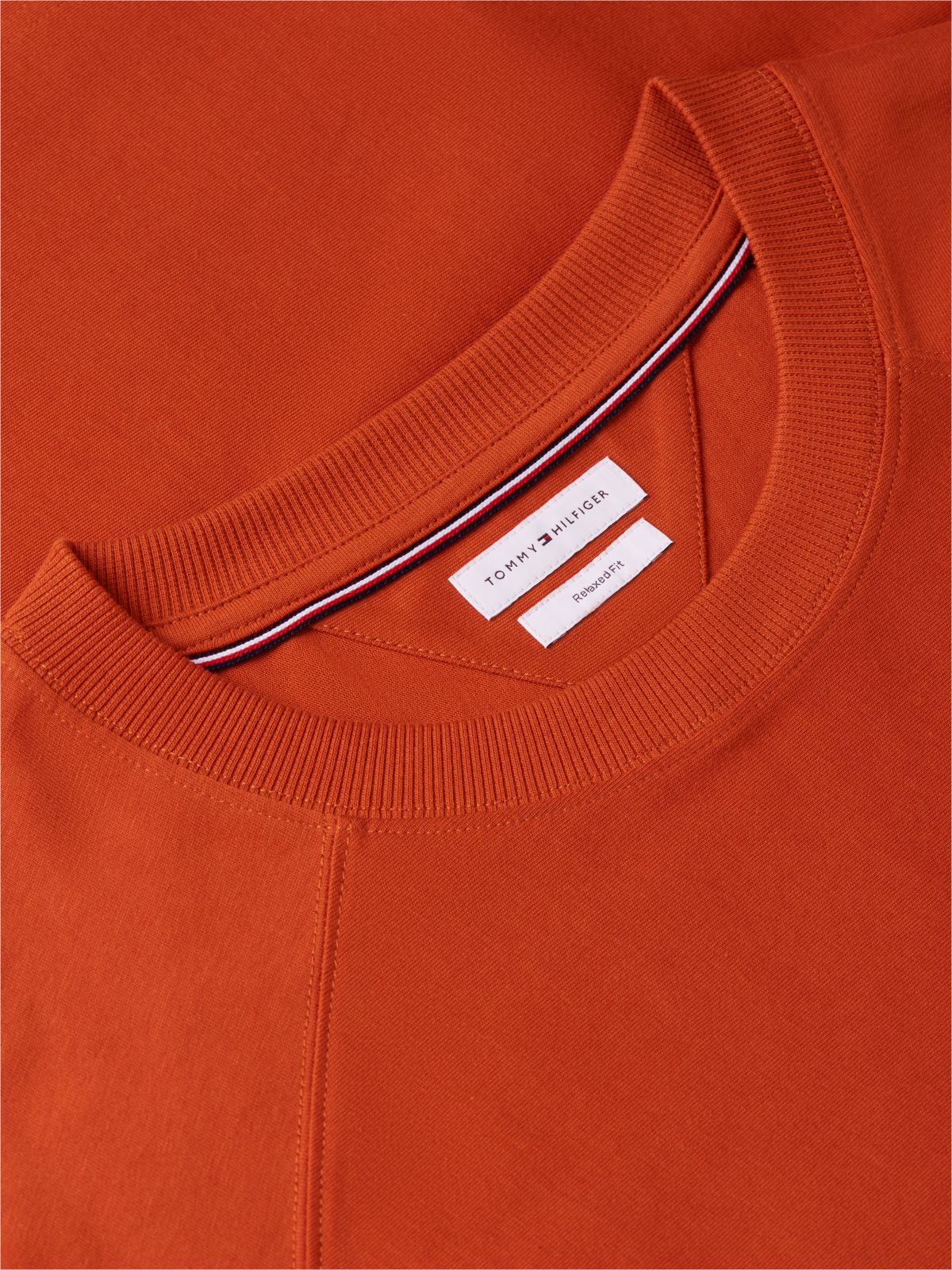 Flag Raglan Sleeve Relaxed Jersey T-Shirt — Orange