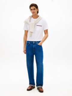 Global Stripe Pocket Pique Jersey T-Shirt — White 3