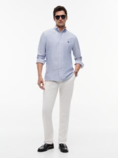 Heritage Regular Fit Logo Embroidery Oxford Shirt — Blue 2