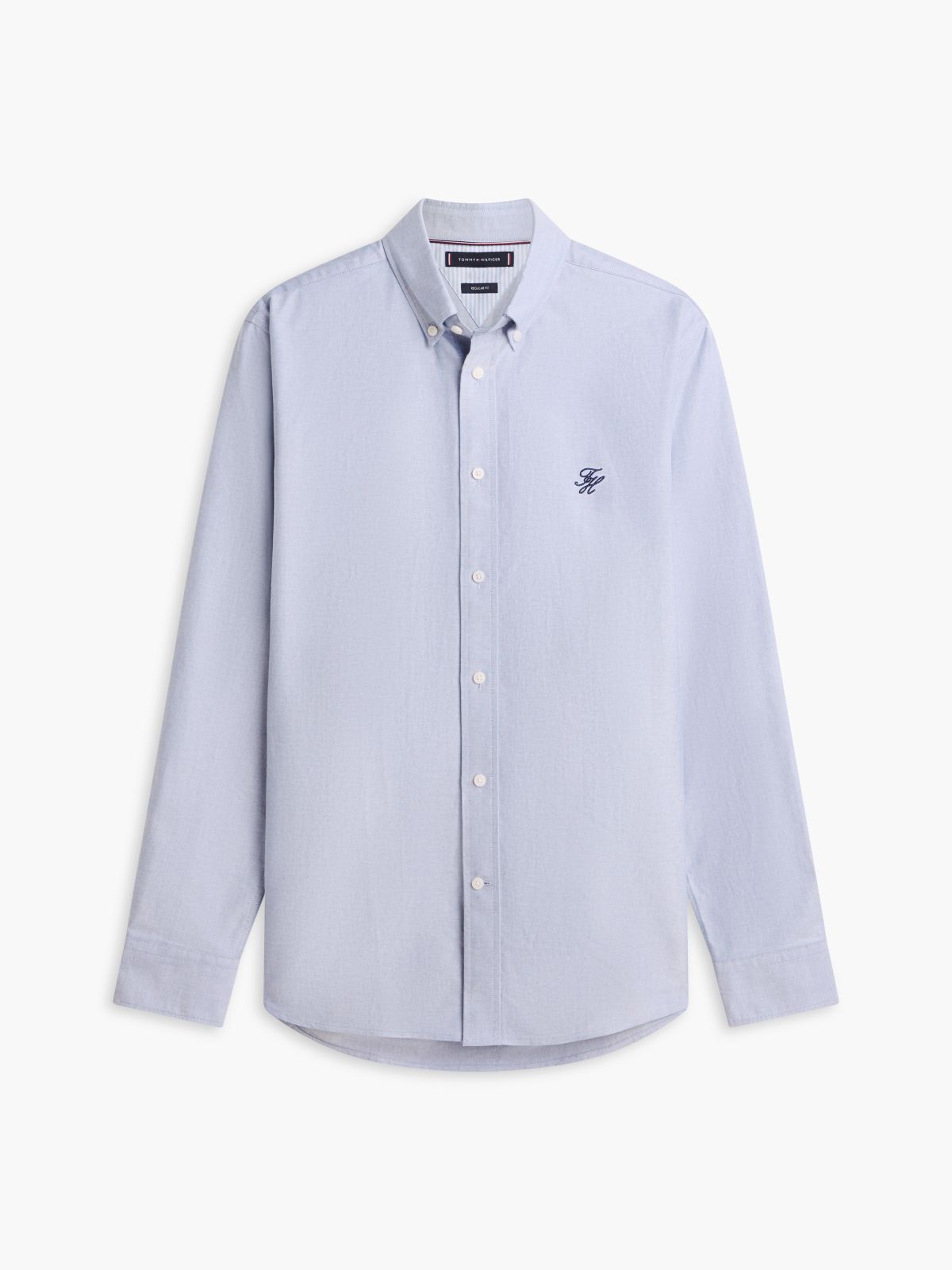 Heritage Regular Fit Logo Embroidery Oxford Shirt — Blue