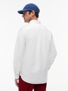 Heritage Regular Fit Logo Embroidery Oxford Shirt — White 4