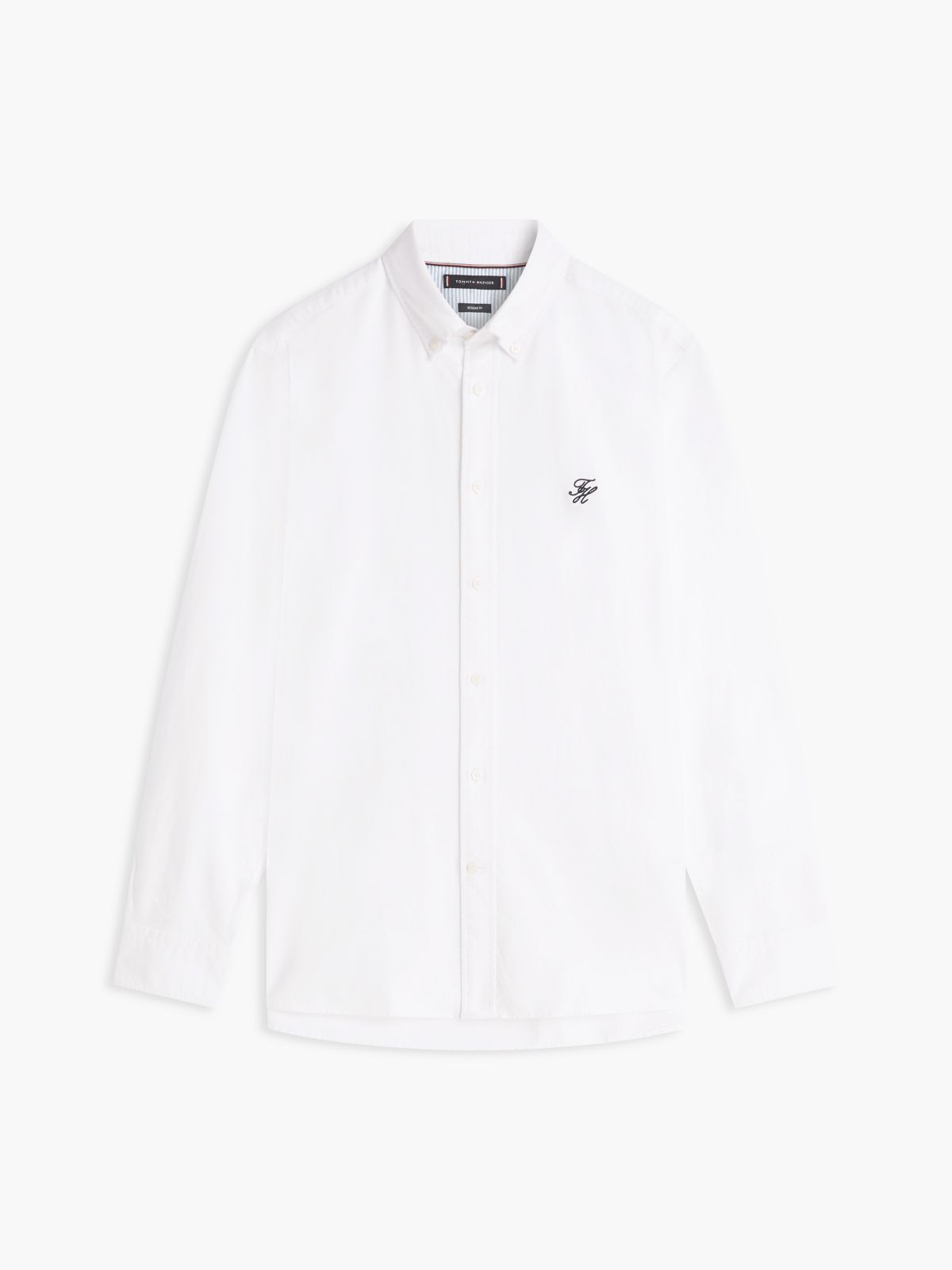 Heritage Regular Fit Logo Embroidery Oxford Shirt — White