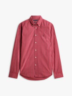 TH Flex Regular Fit Check Poplin Shirt — Red 5
