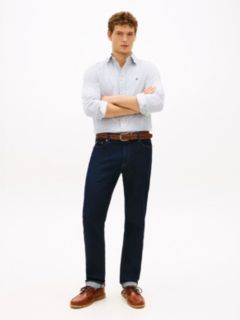 TH Flex Regular Fit Check Poplin Shirt — White 3
