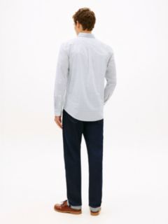 TH Flex Regular Fit Check Poplin Shirt — White 4