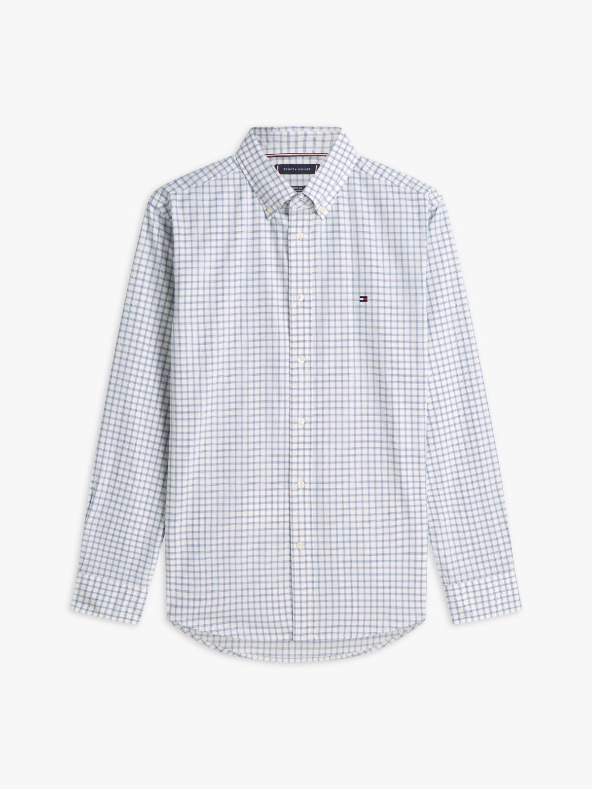 TH Flex Regular Fit Check Poplin Shirt — White