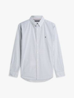 TH Flex Regular Fit Check Poplin Shirt — White 5