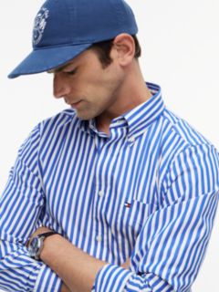 Classic Fit Stripe Poplin Shirt — Blue 3