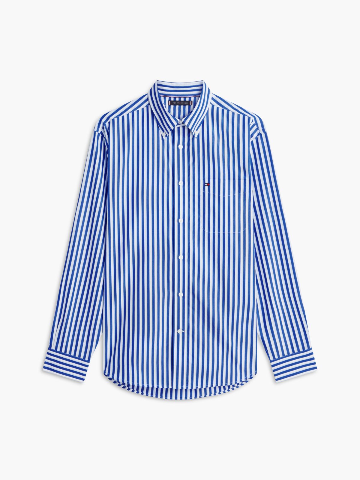 Classic Fit Stripe Poplin Shirt — Blue