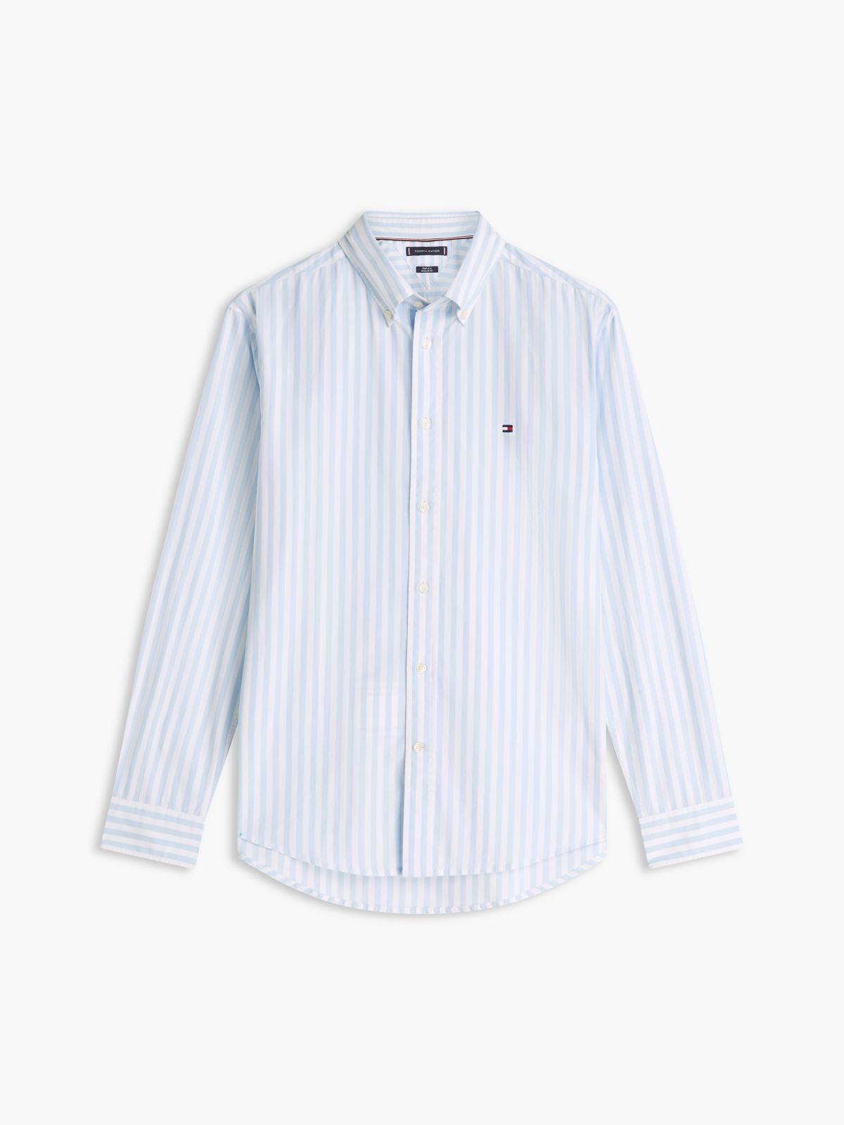 TH Flex Regular Fit Stripe Poplin Shirt — Blue