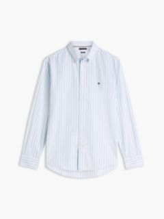 TH Flex Regular Fit Stripe Poplin Shirt — Blue 6