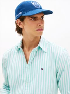 TH Flex Regular Fit Stripe Poplin Shirt — Blue 2