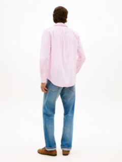 TH Flex Regular Fit Stripe Poplin Shirt — Pink 4